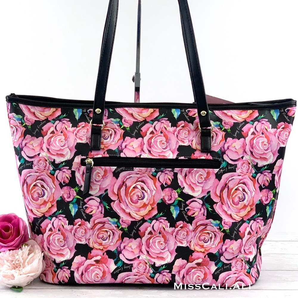 JUICY COUTURE SET 🌹 Floral Rose Tote Bag & Wallet - Picture 9 of 16